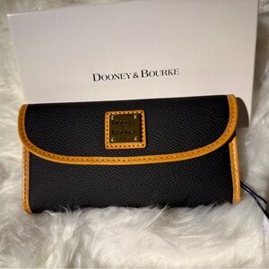 Dooney & Bourke Black and Tan Leather Wallet